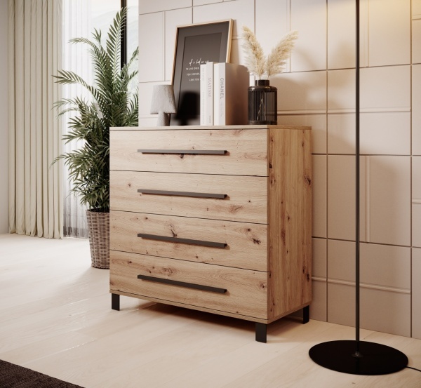 Comoda cu patru sertare, Malen, ADRK Furniture