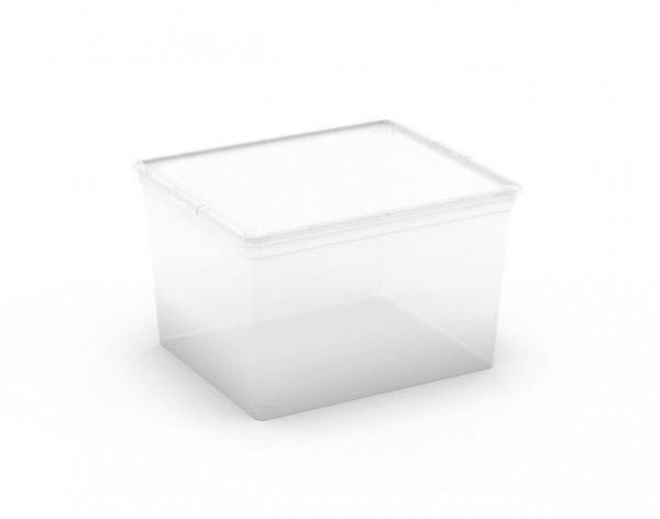 Cutie depozitare cu capac, KIS C-Box Cube, 27 L, plastic, transparent