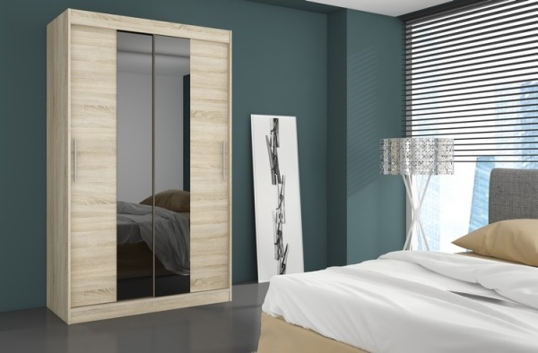 Dulap cu usi glisante si oglinda, 180x58x215 cm, DALLAS 180, ADRK Furniture