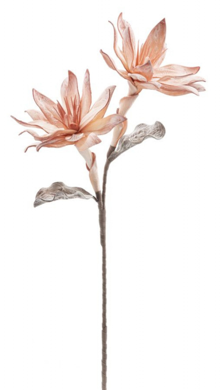 Floare artificiala roz din plastic si metal, ø 28 x H88 cm, Glsang B Mauro Ferreti - Img 1