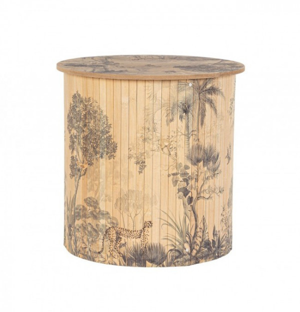 Masuta de cafea finisaj natural din Bambus, ∅ 40 cm, Namika Bizzotto