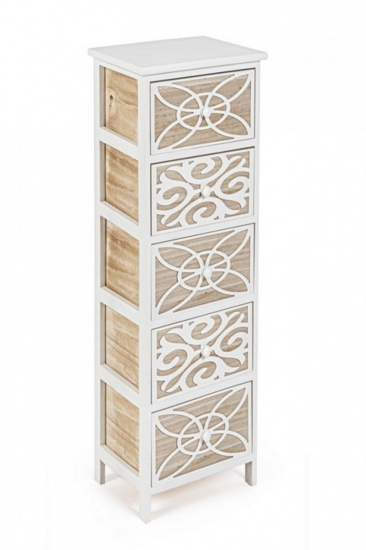 Noptiera cu 5 sertare, 26 x 32 x 98 cm, Pattern Yes