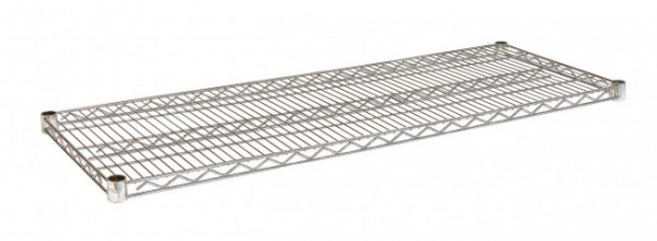 Polita pentru rafturi depozitare modulare crom din metal, 120x45 cm, Lux Bizzotto