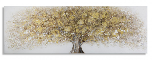 Tablou decorativ multicolor din lemn de Pin si panza, 180x3,8x60 cm, Super Tree-B Mauro Ferretti