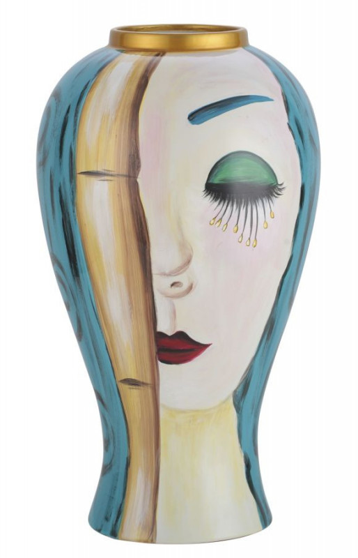 Vaza multicolora din ceramica, ø 28 cm, Art Face Mauro Ferreti - Img 1