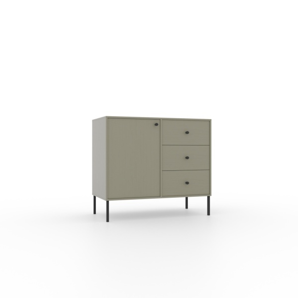 Comodă cu usa si trei sertare, 84x41x74 cm, Tili System. ADRK Furniture