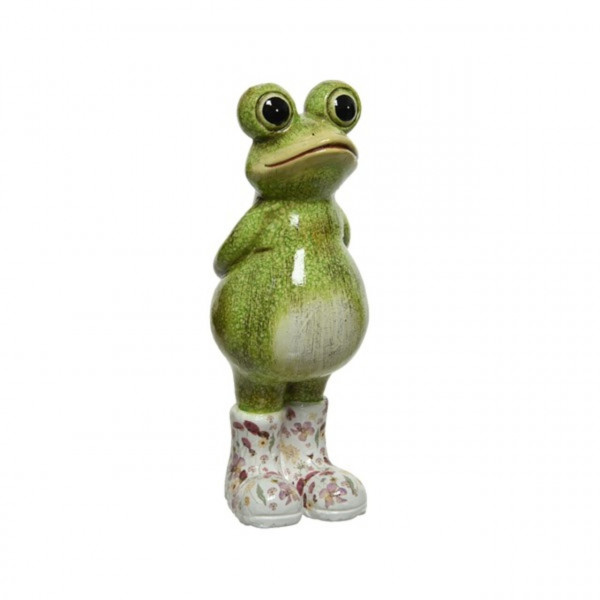 Decoratiune Frog, Decoris, 14x16x39 cm, magneziu, multicolor