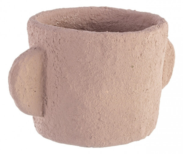 Ghiveci, Ercolano Round, Bizzotto, 21x15x12.5 cm, ciment, roz