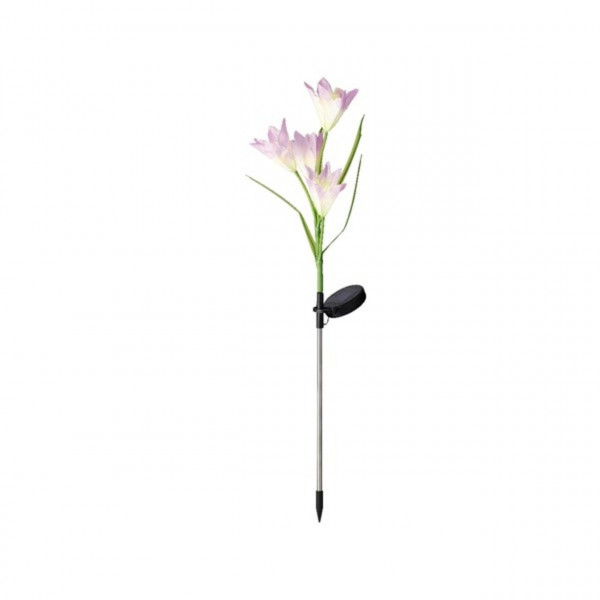 Lampa de gradina Flower, Lumineo, 10x65 cm, 4 led-uri, mov
