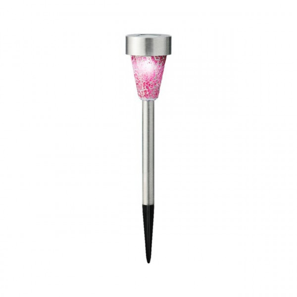 Lampa de gradina Stake, Lumineo, 7.3x28 cm, otel inoxidabil, roz - Img 1