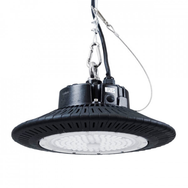 Lampa industriala suspendata SMD Ufo, negru, Max 200W, lumina rece, Kelektron