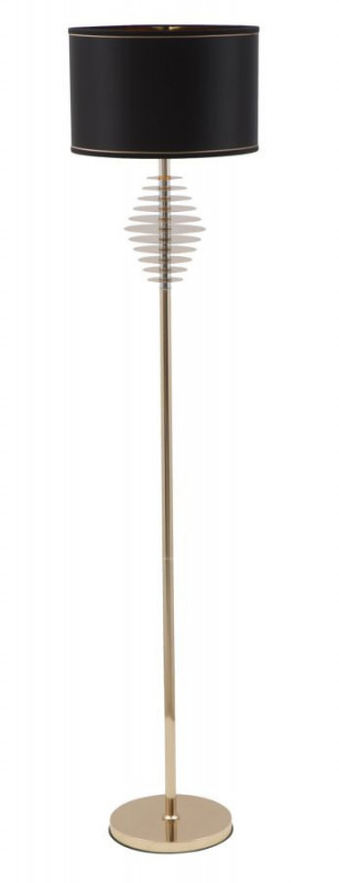 Lampadar auriu / negru din metal, ø 40 cm, soclu E27, Max 40W, Round Glam Mauro Ferreti - Img 1