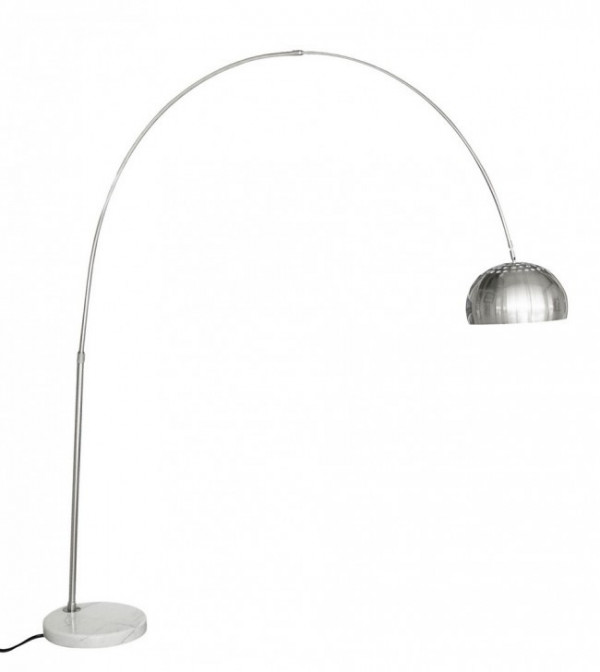 Lampadar Reglabil, Soclu E27, Max 60W, Marmura Alba / Argintiu