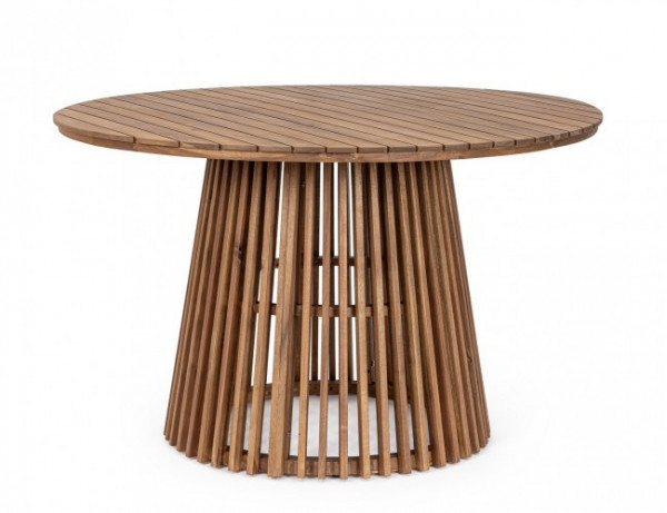 Masa din lemn de salcam, rotunda, diametrul 120 cm, Rodano, Bizzotto