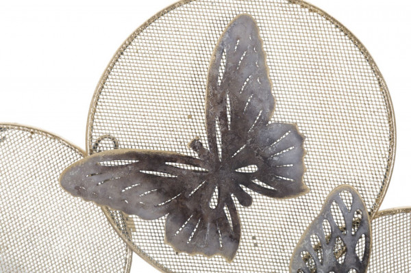 Panou decorativ multicolor din metal, 66x5x38 cm, Butterflies Mauro Ferretti - Img 2