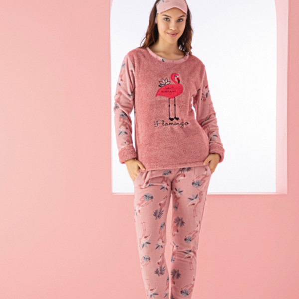 Pijama dama, cocolino, roz pal, PFC-97 - Img 1