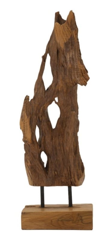 Sculptură Akar din Teak Reciclat, 18x13x55 cm, Mauro Ferretti