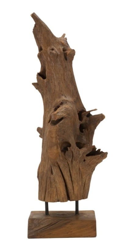 Sculptură Akar din Teak Reciclat, 23x27x64 cm, Mauro Ferretti