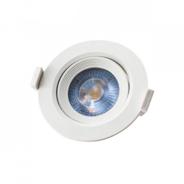Spot LED incastrat COB Downlight Essential R7W C, alb, inclinabil, Max 7W, lumina calda, Kelektron