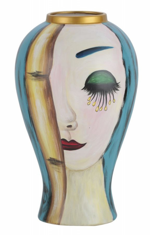 Vaza multicolora din ceramica, ø 21 cm, Art Face Mauro Ferreti - Img 1