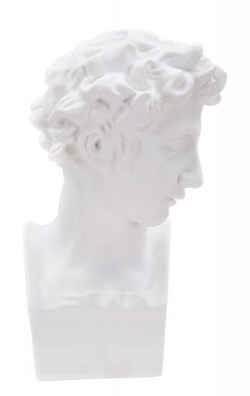 Bust decorativ alb din polirasina, 20x17,5x30 cm, Roman Man Mauro Ferretti - Img 1