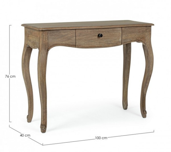 Consola maro din lemn de Mango, 100x40x76 cm, Domitille Bizzotto - Img 2