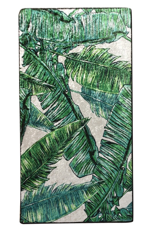 Covor living, 77 x 145 cm, poliester / catifea, verde, 882CHL1686