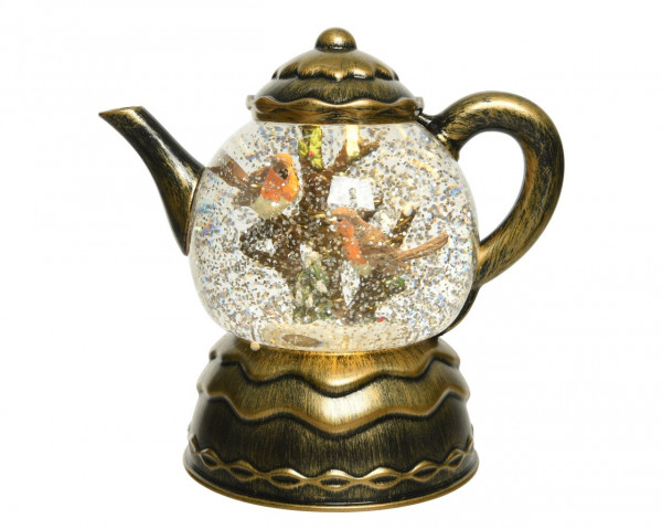 Decoratiune luminoasa Teapot, Lumineo, 18x18 cm, 2 LED-uri, multicolor