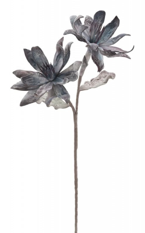 Floare artificiala albastra / mov din plastic si metal, ø 28 x h88 cm, Glsang C Mauro Ferreti