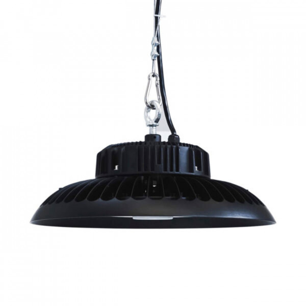 Lampa industriala suspendata SMD High Bay Ufo, negru, dimabil, cu telecomanda, Max 200W, lumina neutra, Kelektron - Img 1