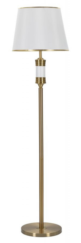 Lampadar alb / auriu din metal si textil, soclu E27, max 40W, Ø 41 cm, Whity Mauro Ferreti - Img 1