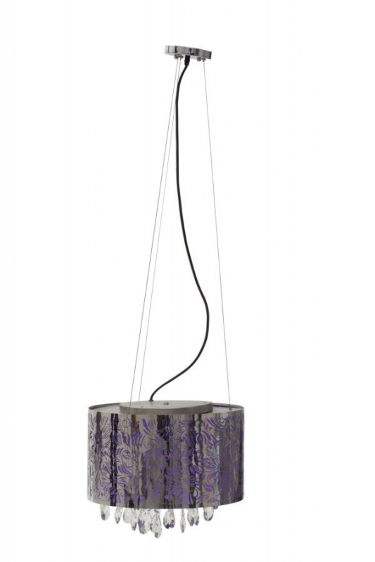 Lustra violeta din metal, ø 40 cm, Cristalli B Mauro Ferreti