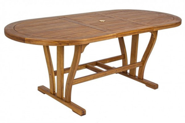 Masa din lemn, ovala, 150/240x100 cm, Noemi, Yes - Img 1