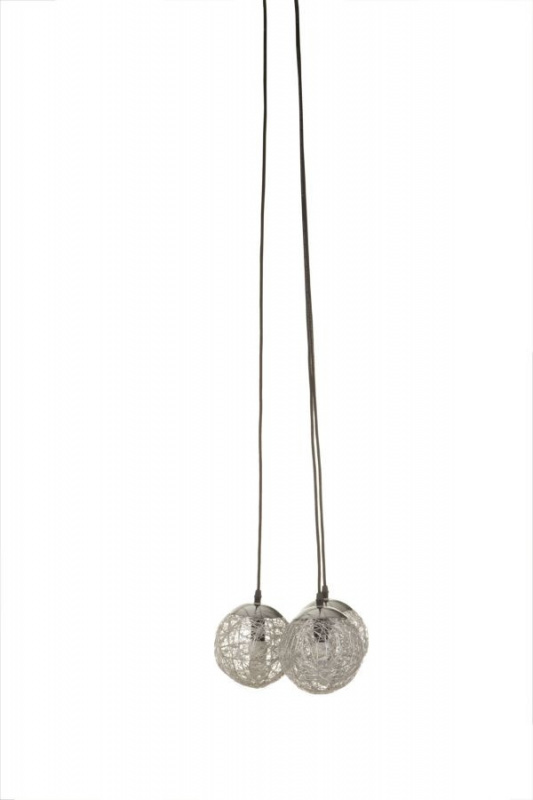 Pendul argintiu din metal, ø 15 cm, Saturn Mauro Ferreti