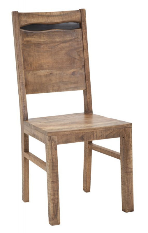 Set 2 scaune dining maro din metal si lemn de acacia, 45 x 45 x 100 cm., Yellowstone Mauro Ferreti - Img 1