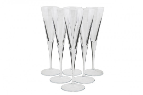 Set 6 pahare martini Fiore, Pasabahce, 24 x 7.5 x 7.5 cm, sticla, transparent