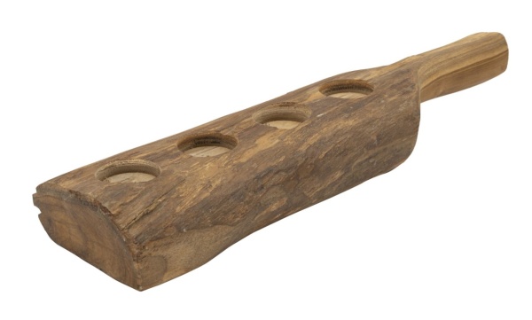 Suport lumânare din lemn de teak, 51x14x6 cm, Long, Mauro Ferretti