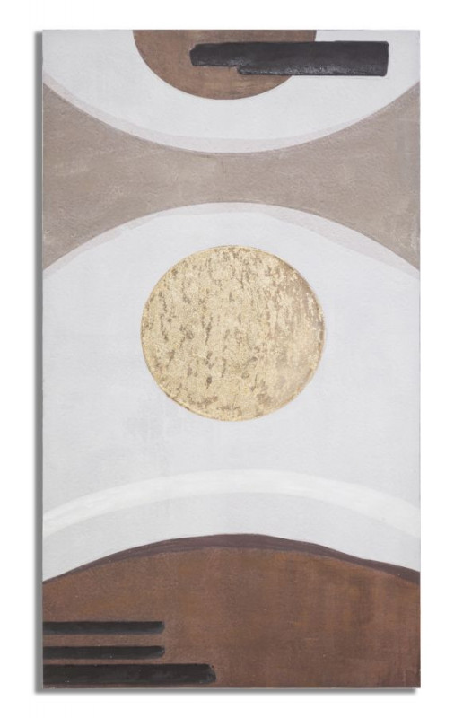 Tablou decorativ multicolor din lemn de Pin si panza, 100x4,8x180 cm, Sunry Mauro Ferretti