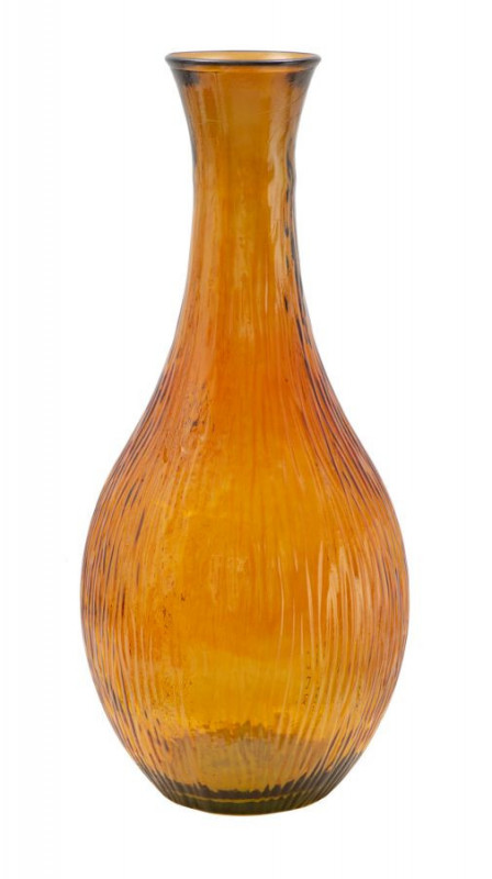 Vaza decorativa portocalie din sticla reciclata, ø 34 cm, Slim Mauro Ferreti