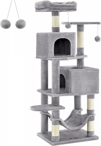 Ansamblu pentru pisici, 49 x 40 x 155 cm, plus, gri, Feandrea - Img 1