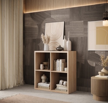 Bibliotecă, 77x77 cm, Cleo III, ADRK Furniture