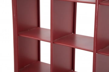 Biblioteca suspendata rosie din metal, 52x15x120 cm, London Mauro Ferretti - Img 6