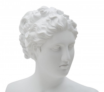 Bust decorativ alb din polirasina, 21,5x14,5x34 cm, Roman Woman Mauro Ferretti - Img 3