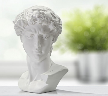 Bust decorativ alb din polirasina, 44x35,5x60 cm, Roman Man Mauro Ferretti - Img 6