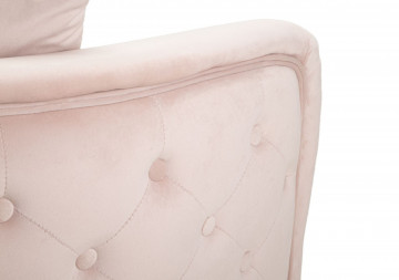Canapea cu 2 locuri, roz, din stofa si metal, 127 x 74 x 73 cm, Bucarest Mauro Ferreti - Img 10