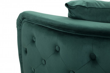 Canapea cu 2 locuri, verde, din stofa si metal, 127 x 74 x 73 cm, Bucarest Mauro Ferreti - Img 10