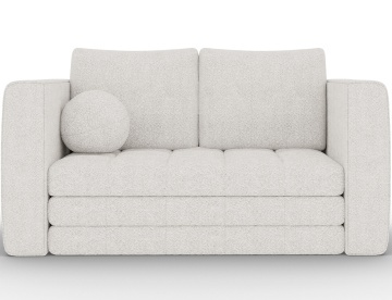 Canapea Kastol , alb bouclé extensibil, 137x71x74 cm – Royal 01 - Img 2
