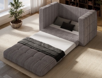 Canapea Kastol , light gri velour extensibil, 137x71x74 cm – Modullo 04 - Img 7