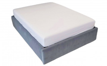 Cearceaf de pat Bumbac alb cu elastic, 200x260 cm, pat de 140x200 - Img 4