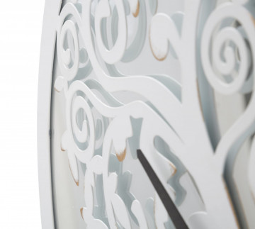 Ceas decorativ alb din metal, ∅ 55 cm, Tree Mauro Ferretti - Img 4